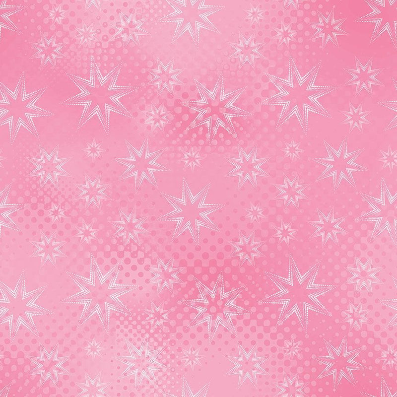 Timeless Treasures Colorstock Dot Dot Stars Carnation Fabric