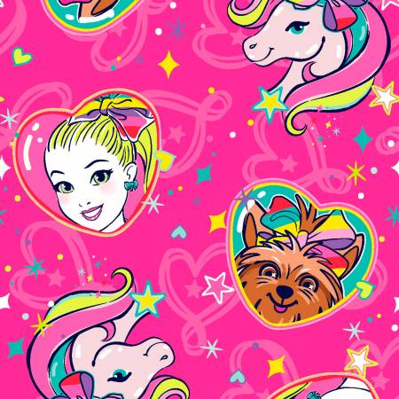 Springs Creative JoJo Siwa Friends Are Magic Pink Fabric ONLINE PURCHASE ONLY