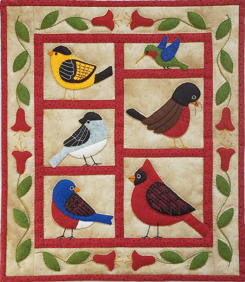 Rachels Of Greenfield Backyard Birds Wall Quilt Kit