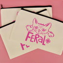 Feral Cat Zipper Pouch From Kati Cupcake