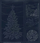 Wagara Sashiko Panel Season's Greeting Part 2 Navy