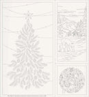 Wagara Sashiko Panel Season's Greeting Part 2 Off White