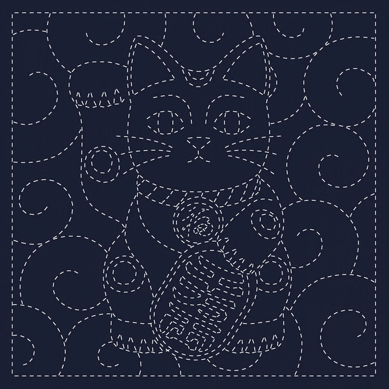 Sashiko Cloth Maneki-Neko