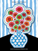 Kaffe Fassett And Oliso Bouquet Iron On Patch 5 x 7 Inch