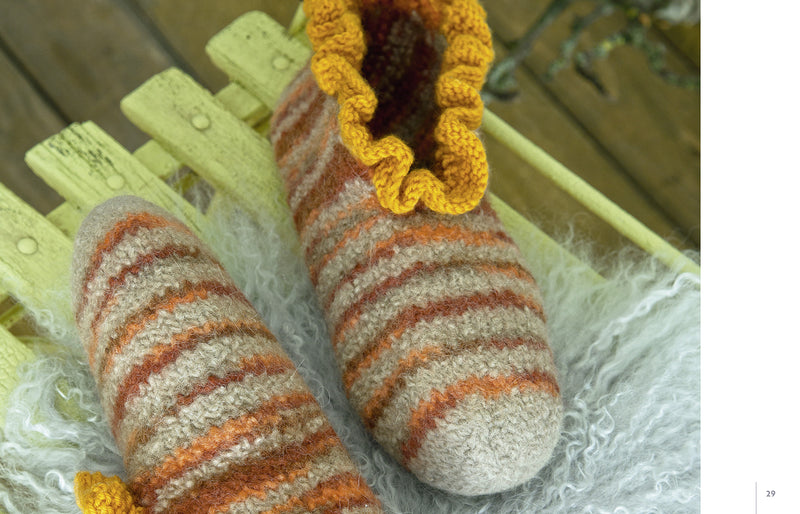 Knitting And Felting Slippers