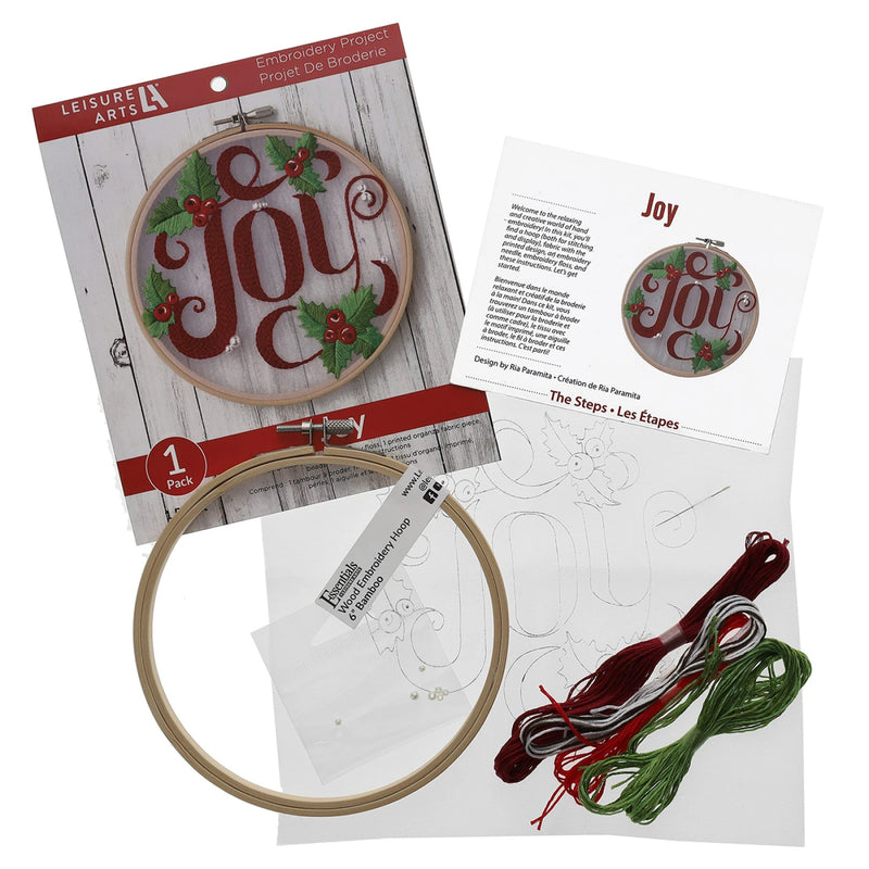 Leisure Arts Joy Embroidery Kit