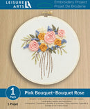 Leisure Arts Pink Bouquet Embroidery Kit