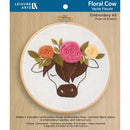 Leisure Arts Floral Cow Embroidery Kit