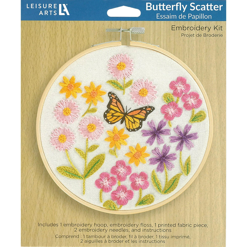 Leisure Arts Butterfly Scatter Embroidery Kit
