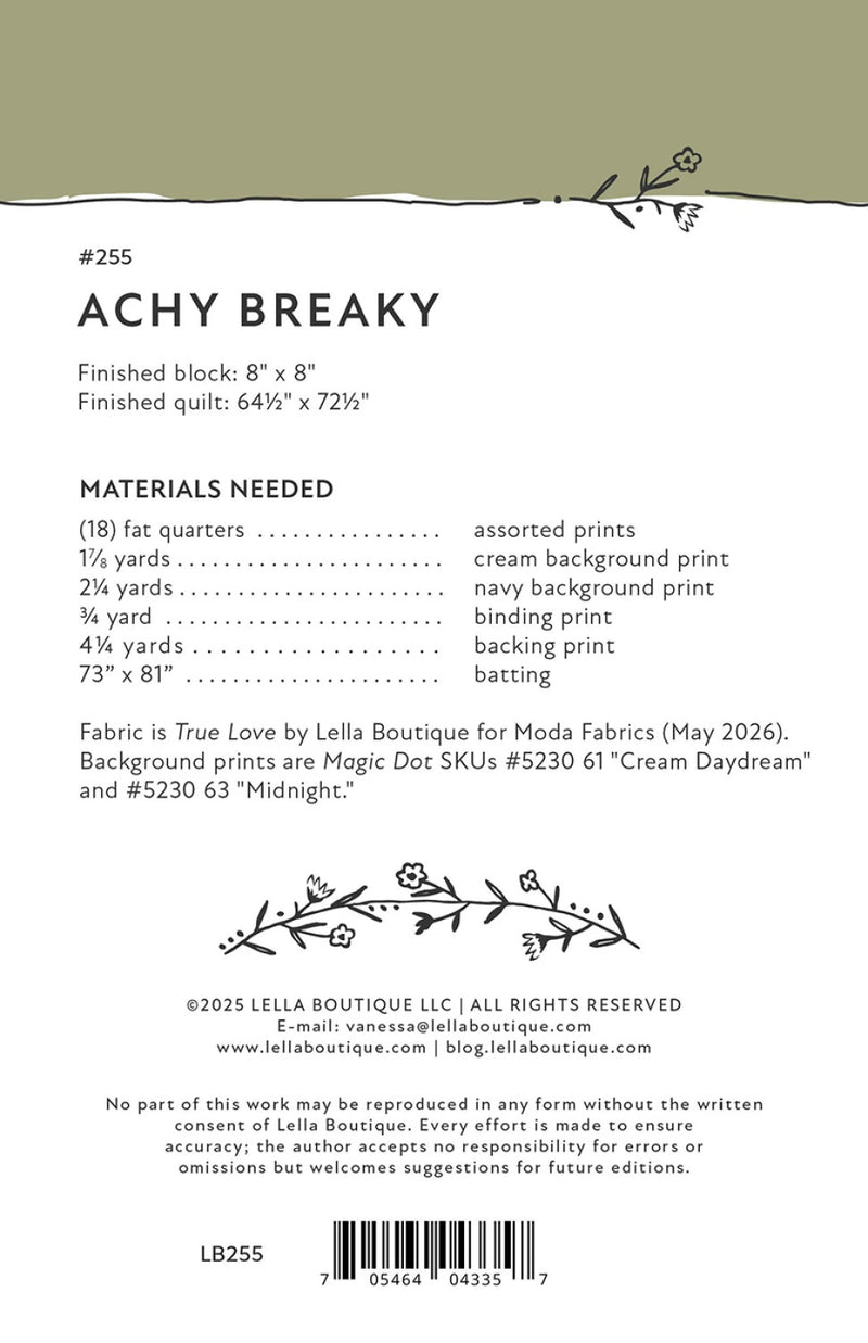 Lella Boutique Achy Breaky Pattern