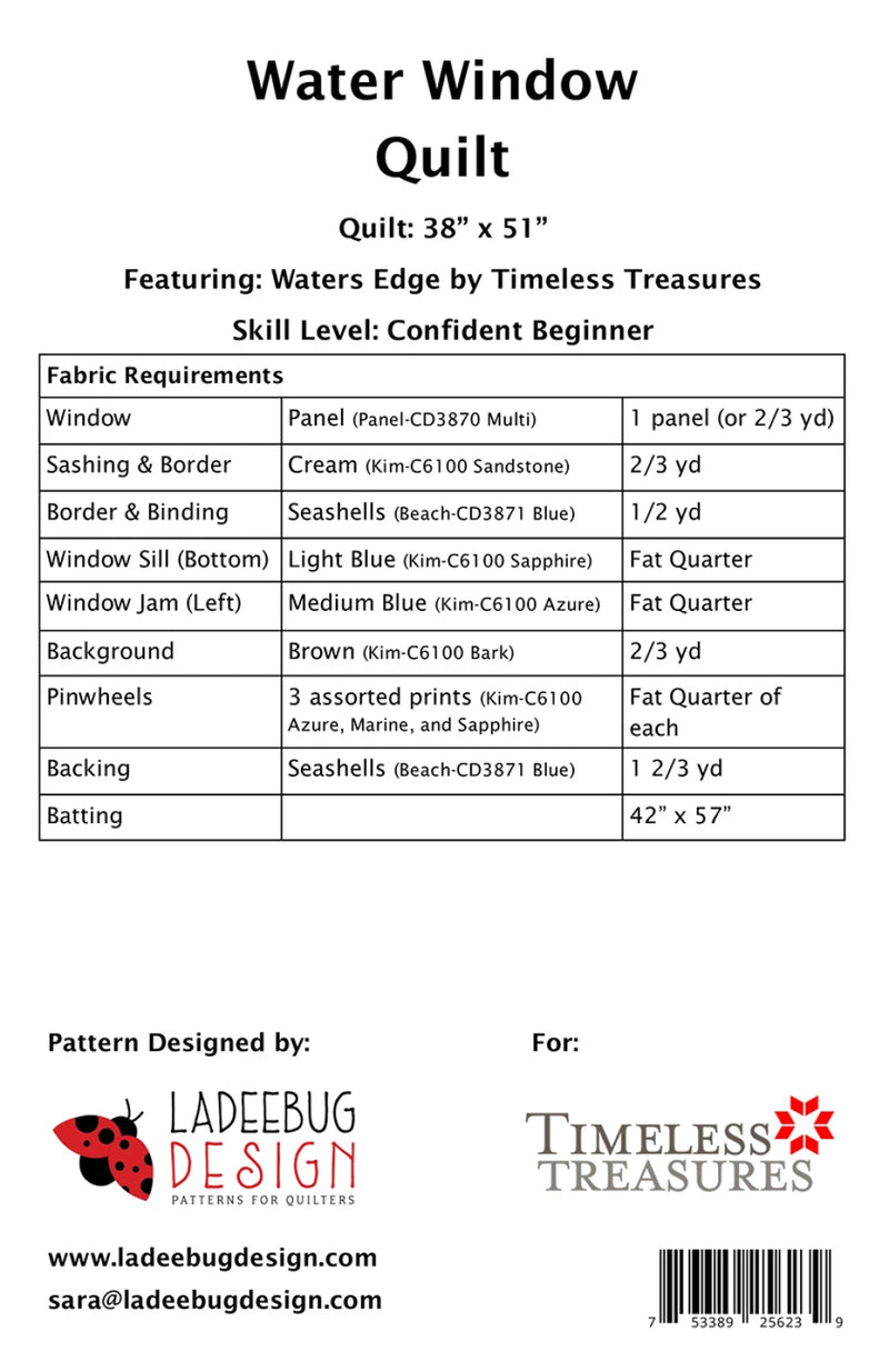 Water Window Quilt Pattern