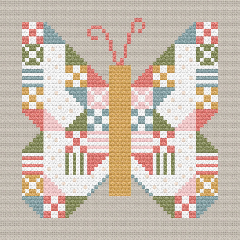Butterfly Patch Cross Stitch Pattern