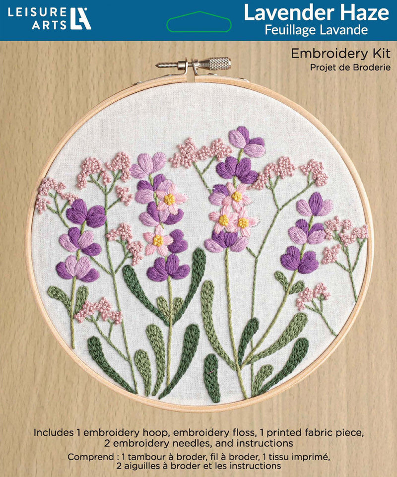 Leisure Arts Lavender Haze 6" Embroidery Kit