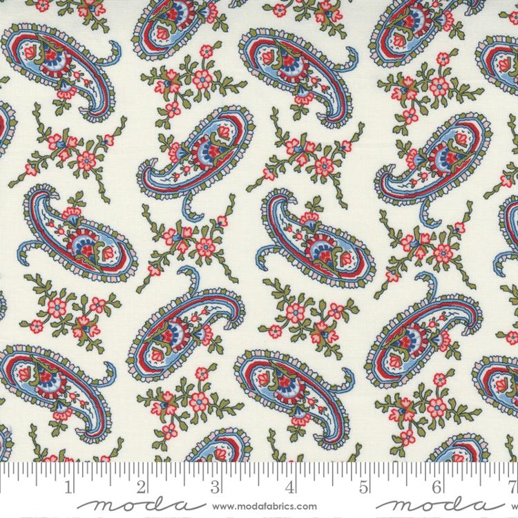 Moda Belle Isle Farmhouse Paisley Cream Fabric