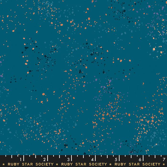 Ruby Star Society Speckled Metallic Teal Fabric