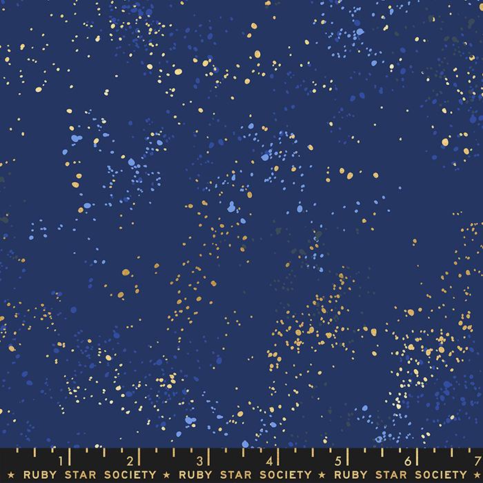 Ruby Star Society Speckled Metallic Navy Wide Back Fabric