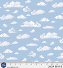P & B Textiles Let's Go On An Adventure Passing Clouds Blue Fabric