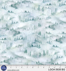 P & B Textiles Let's Go On An Adventure Scenic Blue Green Fabric