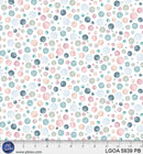 P & B Textiles Let's Go On An Adventure Bubbled Dots Pink Blue Fabric