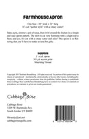 Farmhouse Apron Pattern