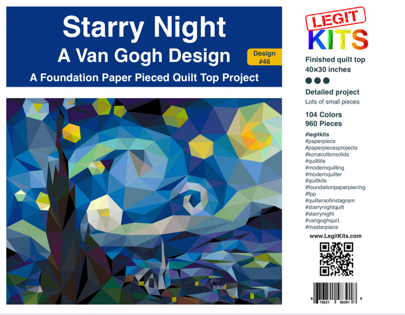 Legit Kits Starry Night Foundation Pieced Pattern