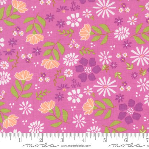 Moda Laguna Sunrise Wild Rose Florals Sweet Pea Purple Fabric