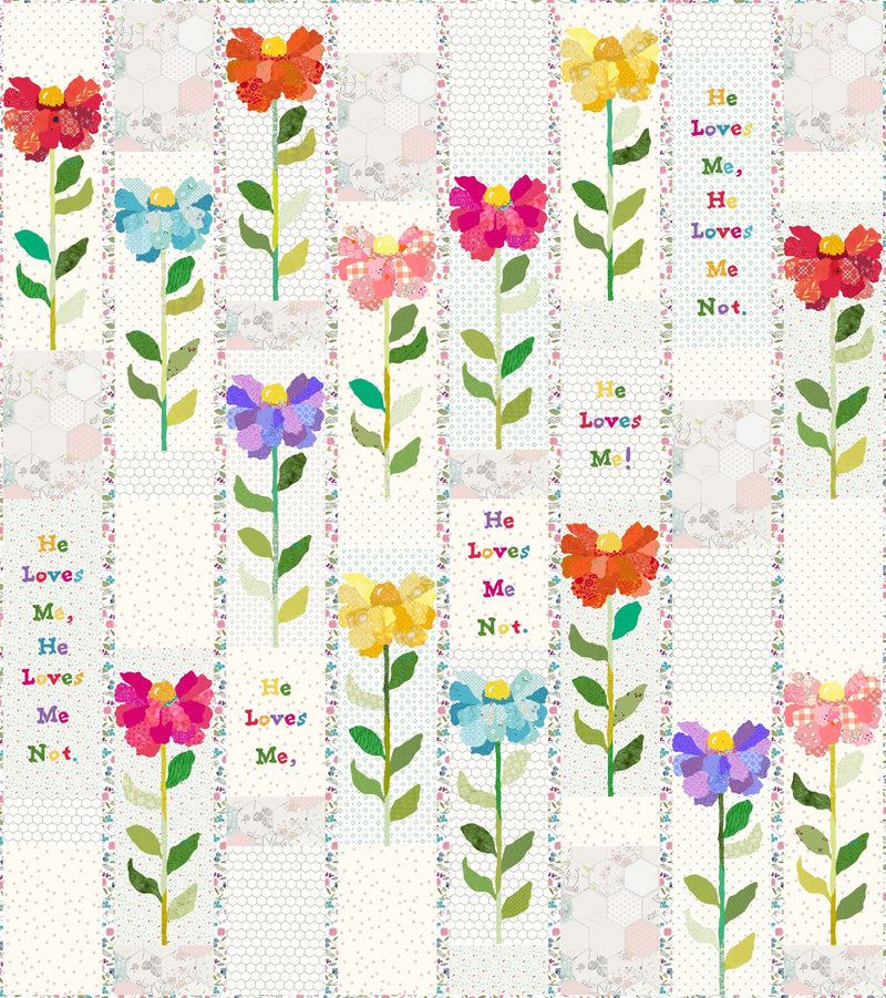 Laser Cut Kit He Loves Me, He Loves Me Not Quilt By Laura Heine