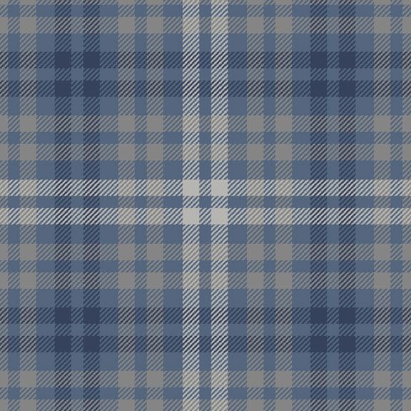 Marcus Fabrics Minky Medley Plaid Blue 60 Inch Fabric