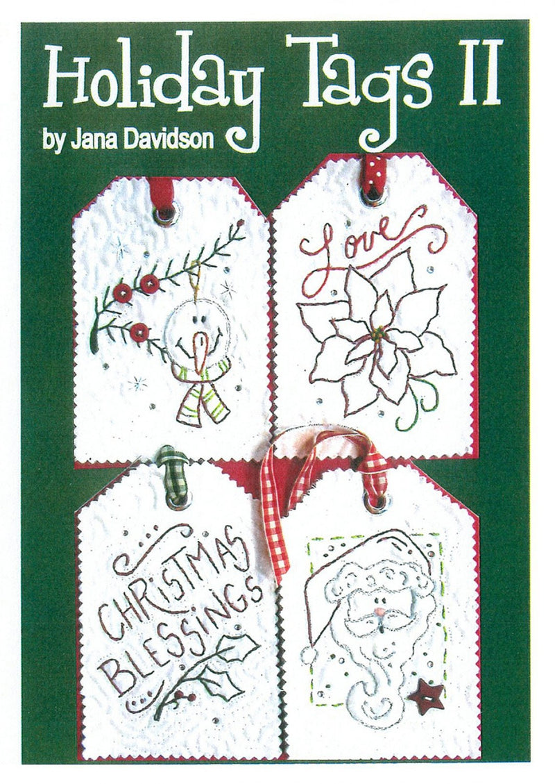 Holiday Tags II Embroidery Pattern