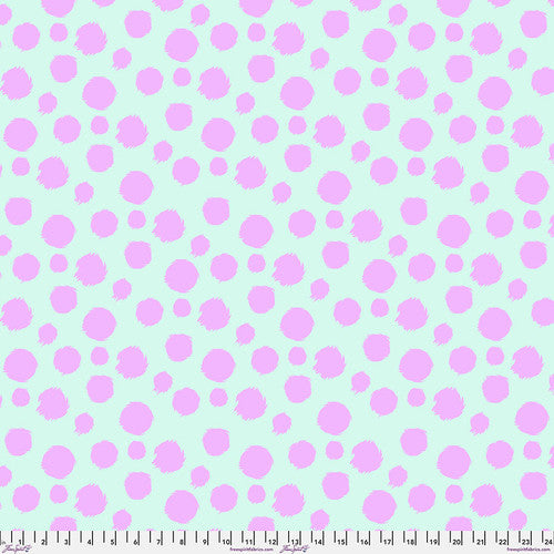 Tula Pink Tabby Road Deja Vu Fur Ball Electromint MINKY Fabric