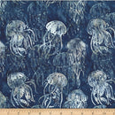 Hoffman Fabrics Jelly Fish Batiks Atlantic Jelly Fish Fabric