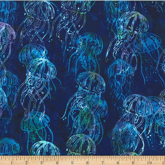 Hoffman Fabrics Jelly Fish Batiks Montego Jelly Fish Fabric
