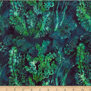 Hoffman Fabrics Jelly Fish Batiks Emerald Seaweed Fabric