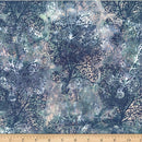 Hoffman Fabrics Jelly Fish Batiks Denim Coral Fabric