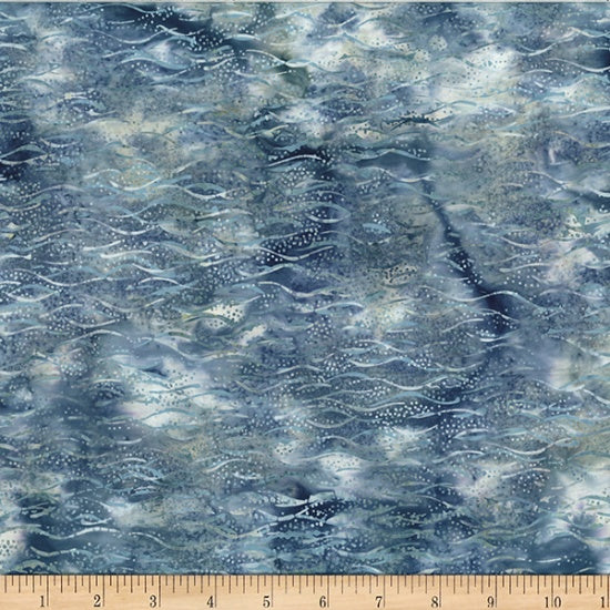 Hoffman Fabrics Jelly Fish Batiks Ice Sand Texture Fabric