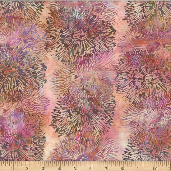 Hoffman Fabrics Jelly Fish Batiks Creamsicle Anemone Fabric