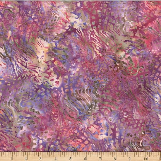 Hoffman Fabrics Jelly Fish Batiks Passion Tea Tiger Shell Fabric