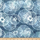 Hoffman Fabrics Jelly Fish Batiks Dusty Blue Abstract Sea Texture Fabric