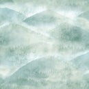 Hoffman Fabrics Sea Salt Misty Mountain Range Moss Fabric