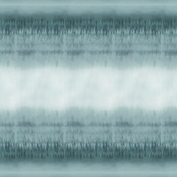 Hoffman Fabrics Sea Salt Foggy Trees Sea Mist Fabric