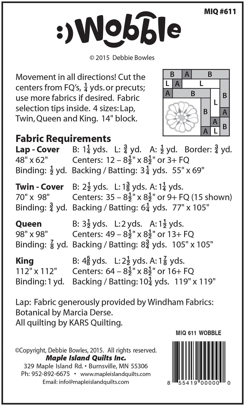 Maple Island Quilts Wobble Quilt Pattern