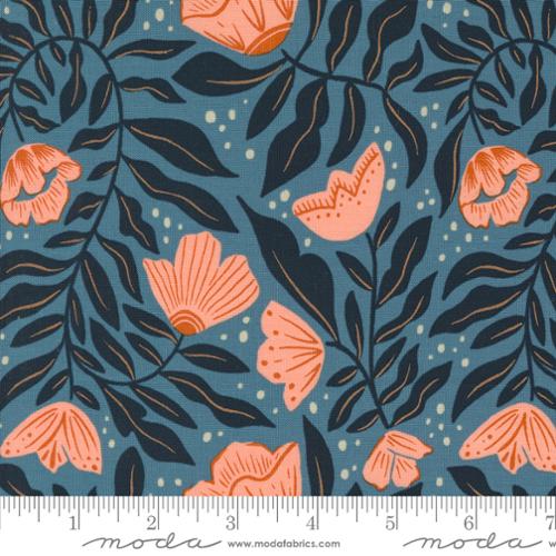 Moda Folk Lore Garden Tales Dancing Flowers Floral Lake Fabric