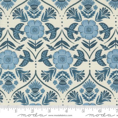 Moda Folk Lore Flight of Fancy Damask Eggshell Fabric