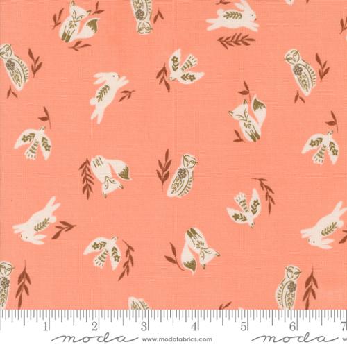 Moda Folk Lore Novelty Owls Bunny Bird Fox Peach Blossom Fabric