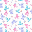 A.E. Nathan Co. Comfy Flannel Ponies White Fabric