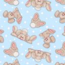 A.E. Nathan Co. Comfy Flannel Bunny Blue Fabric