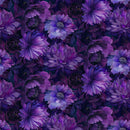 Timeless Treasures Dragonfly Mist Large Floral Violet Fabric