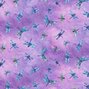 Timeless Treasures Dragonfly Flying Dragon Flies Lavender Fabric