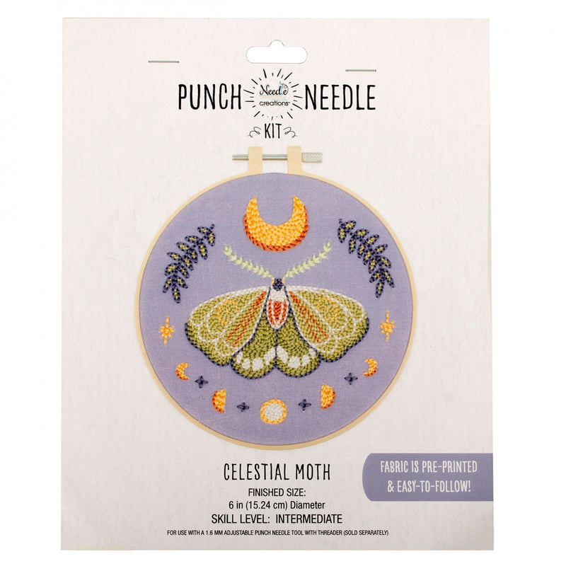 Punch Needle Celestial Moth Kit