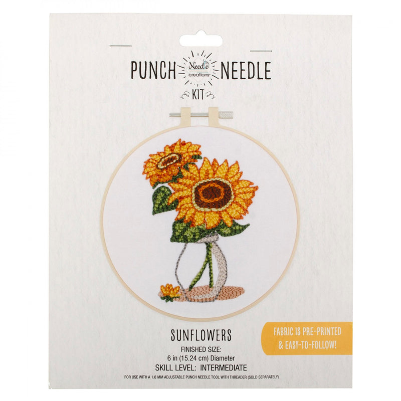 Punch Needle Sunflowers Kit